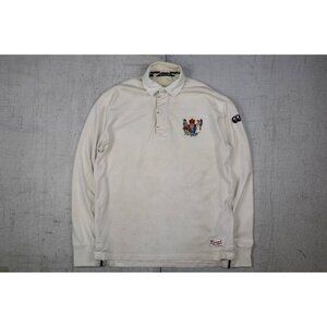 Canterbury of New Zealand Men’s L Rugby Polo – Long Sleeve Cotton Jersey